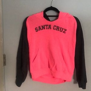 Pink Santa Cruz hoodie (youth large)